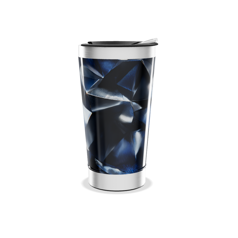 Copo Térmico - Azul Geométrico Inox