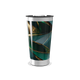 Copo Térmico - Verde com Detalhes Dourados