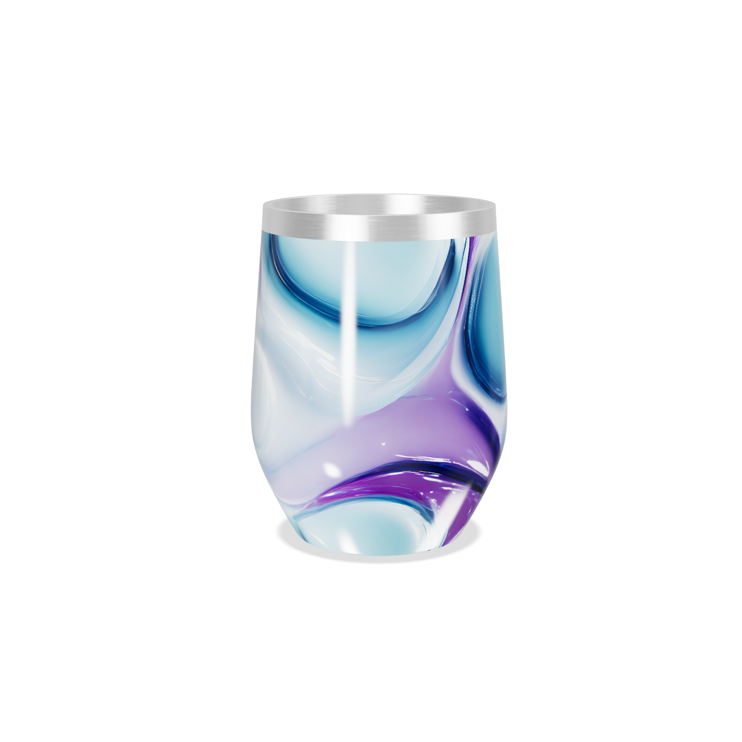 Copo Térmico Slim - Abstrato Roxo e Azul