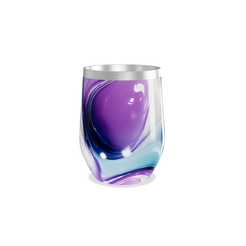 Copo Térmico Slim - Abstrato Roxo e Azul