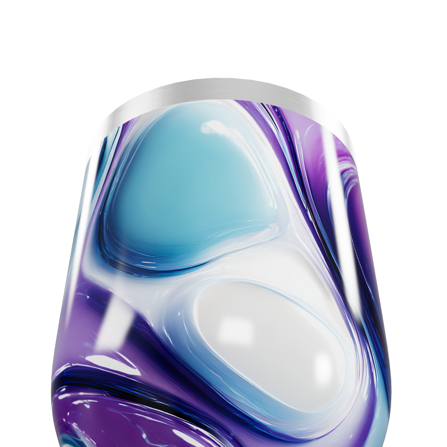 Copo Térmico Slim - Abstrato Roxo e Azul