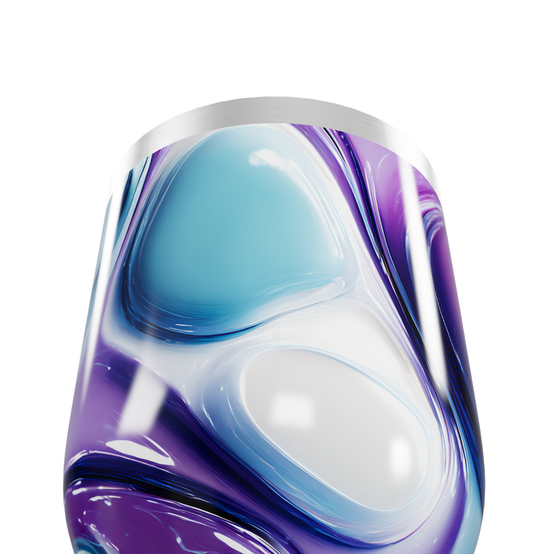 Copo Térmico Slim - Abstrato Roxo e Azul