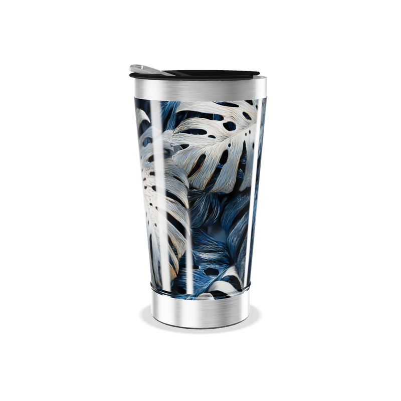 Copo Térmico - Folhagem Azul Inox