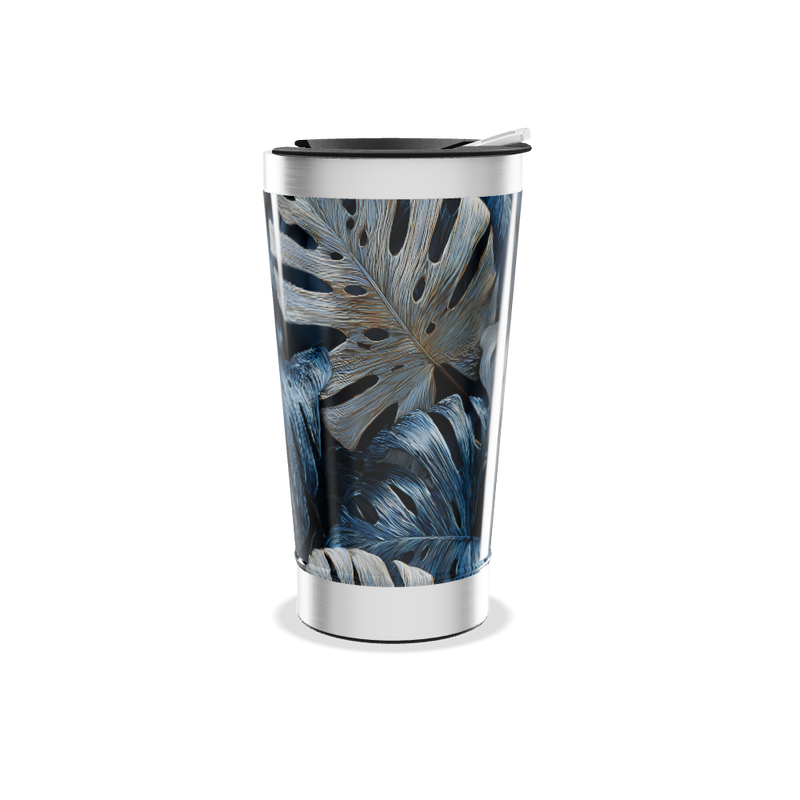 Copo Térmico - Folhagem Azul Inox