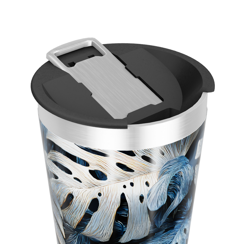 Copo Térmico - Folhagem Azul Inox