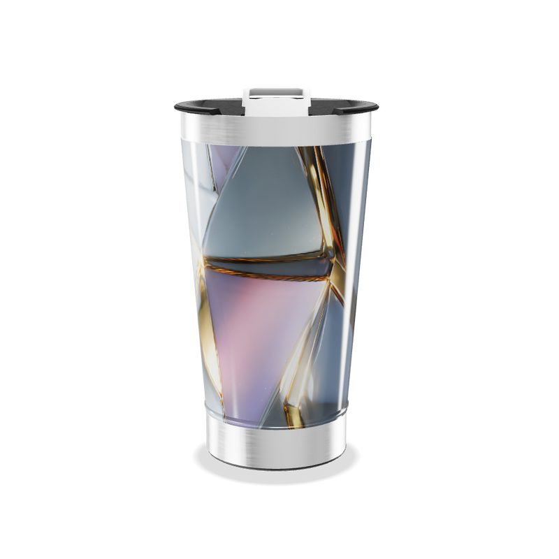 Copo Térmico - Design Geométrico Colorido