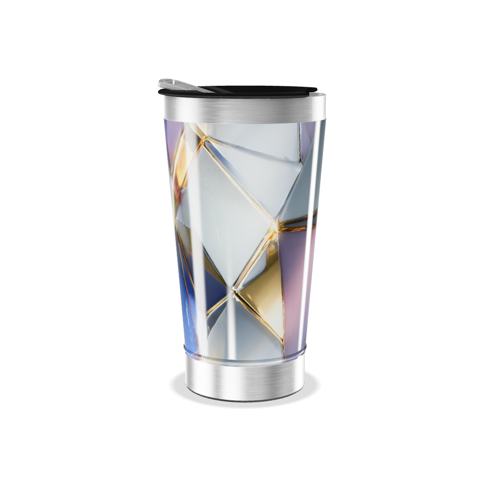 Copo Térmico - Design Geométrico Colorido