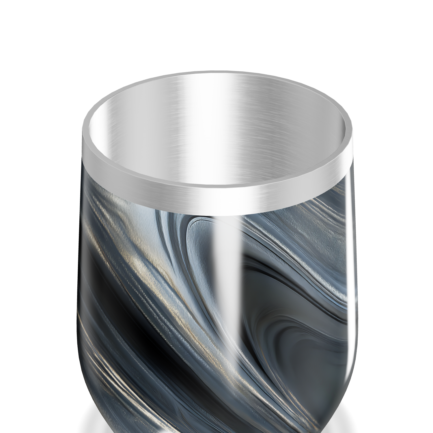 Copo Térmico Slim - Mármore Preto Inox