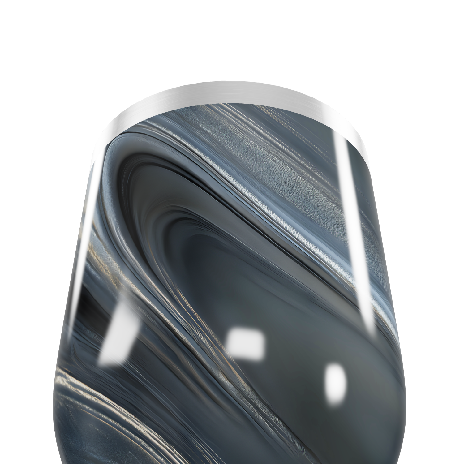 Copo Térmico Slim - Mármore Preto Inox