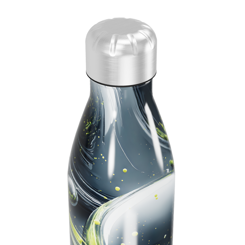 Garrafa Inox Verde com Estampa Abstrata