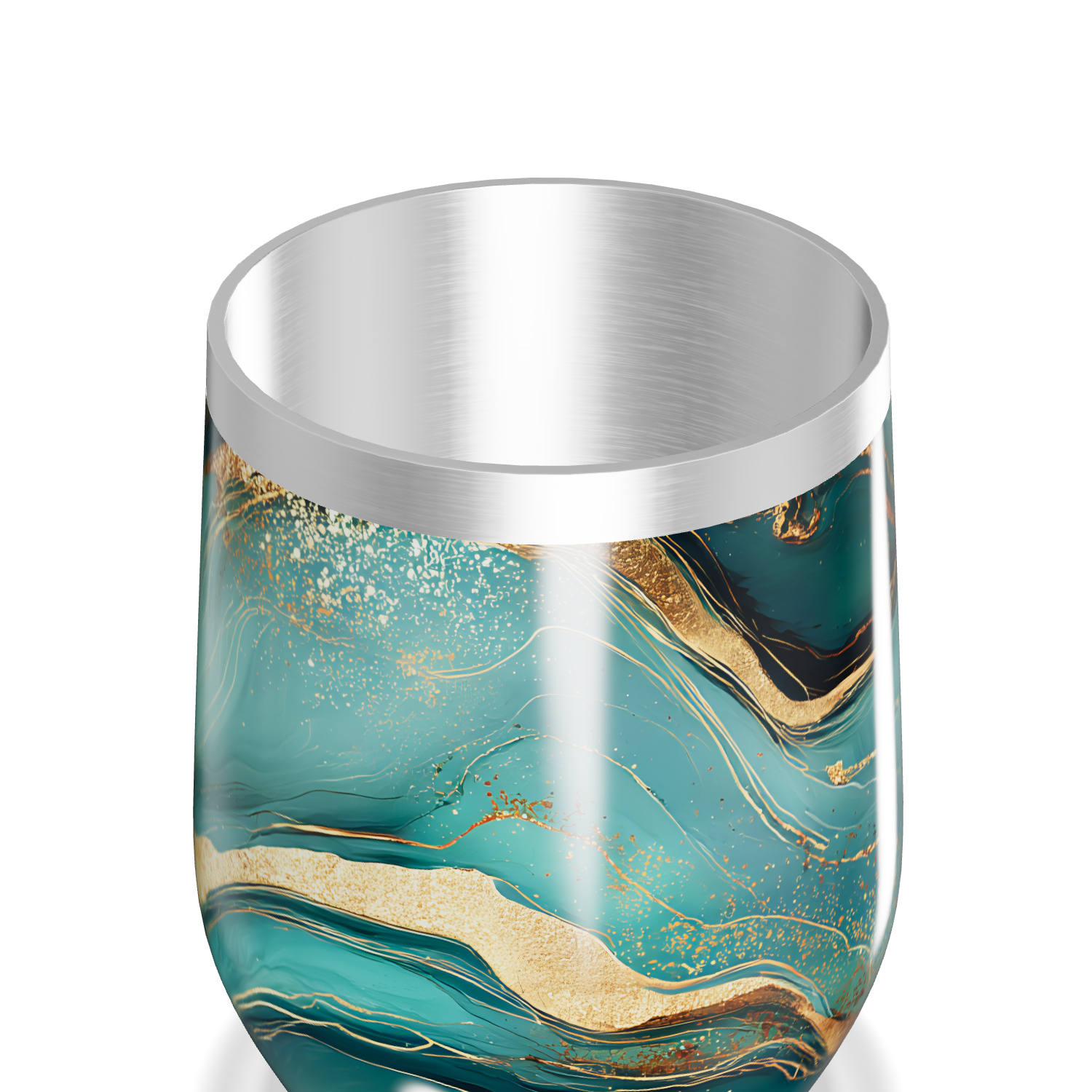 Copo Térmico Slim - Mármore Verde metálico