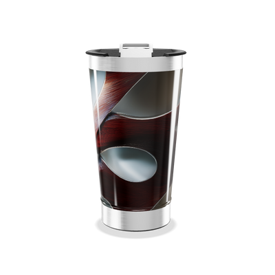 Copo Térmico - Design Abstrato Metalizado