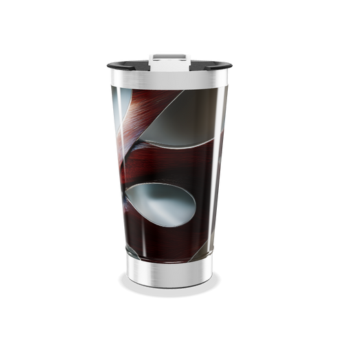 Copo Térmico - Design Abstrato Metalizado