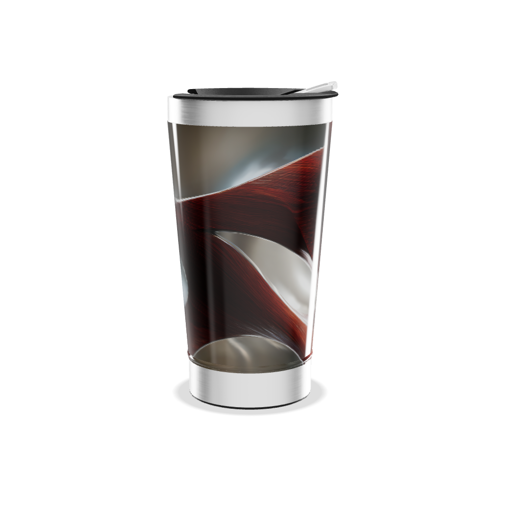Copo Térmico - Design Abstrato Metalizado