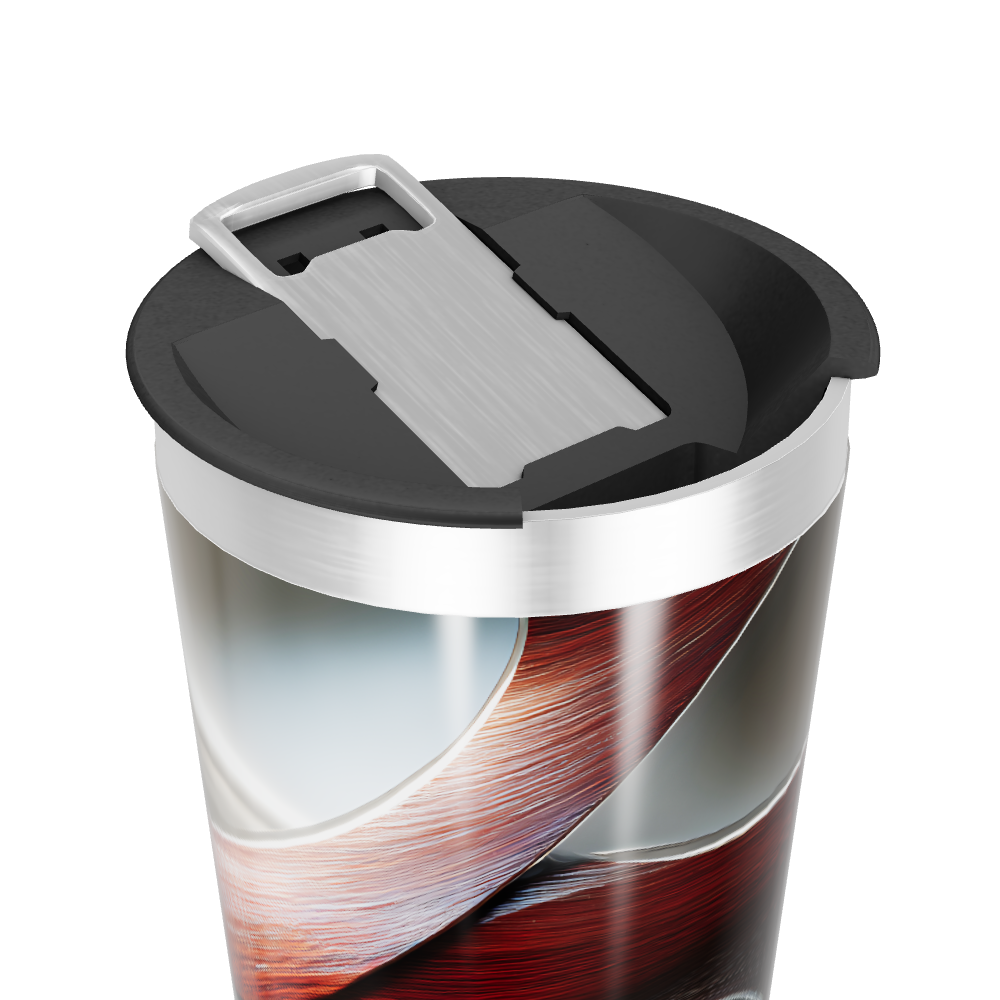 Copo Térmico - Design Abstrato Metalizado