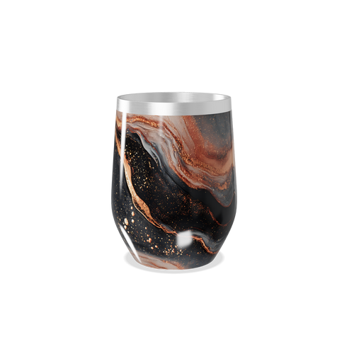 Copo Térmico Slim - Mármore Preto e Dourado