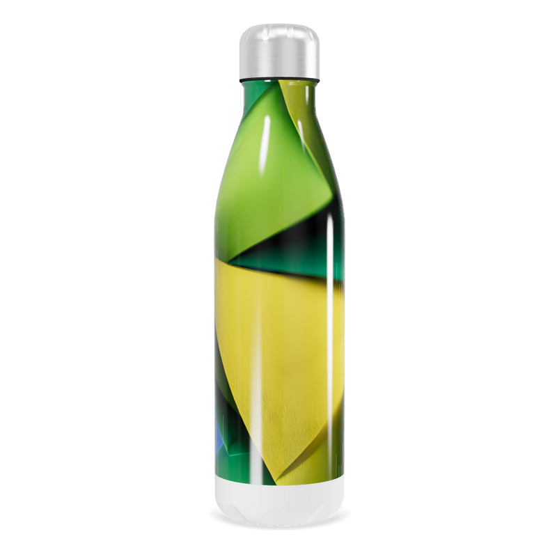 Garrafa Inox Estampa Colorida Verde Azul