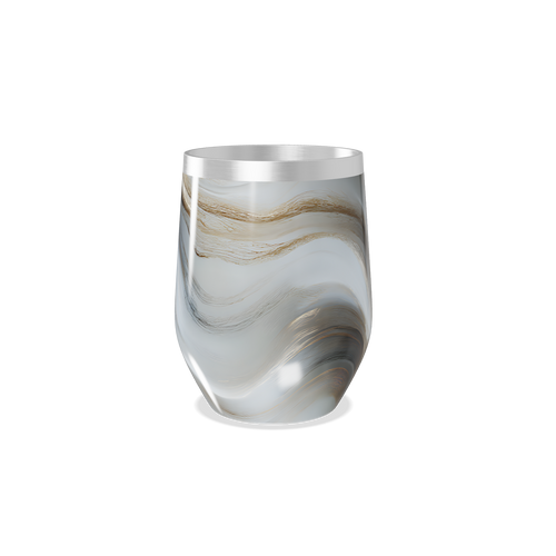 Copo Térmico Slim - Mármore Branco e Dourado