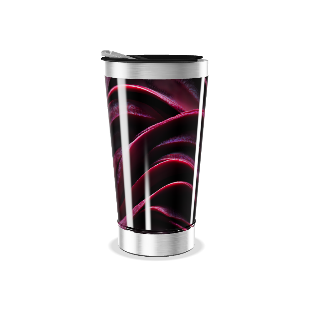 Copo Térmico - Preto com Linhas Vermelhas