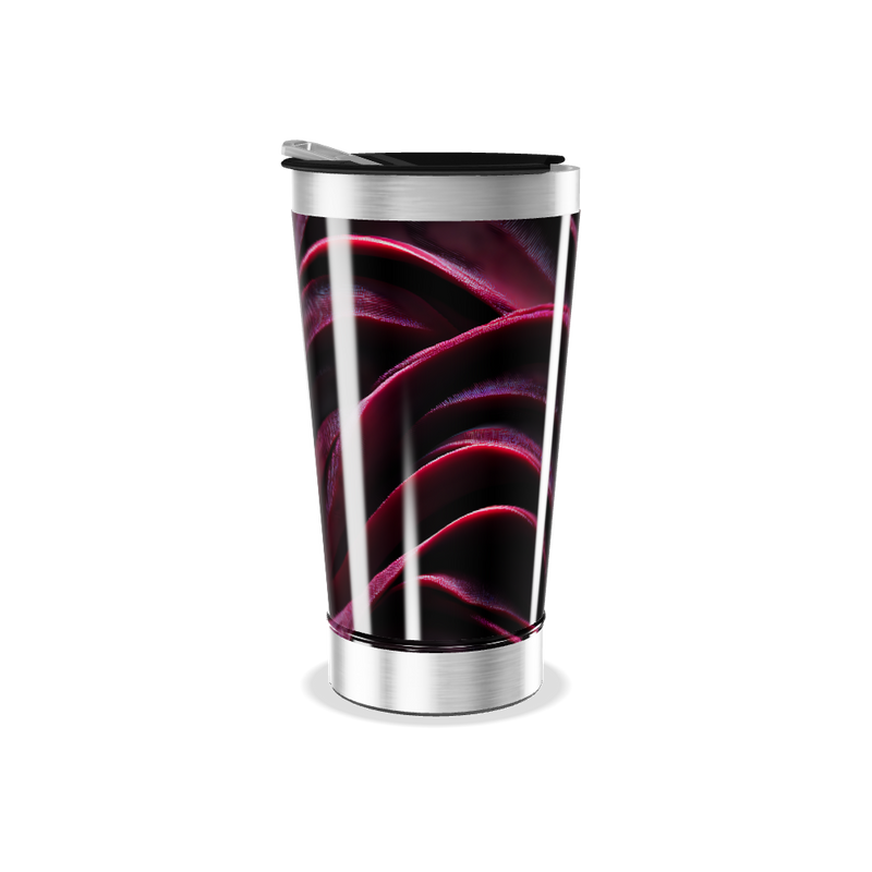 Copo Térmico - Preto com Linhas Vermelhas