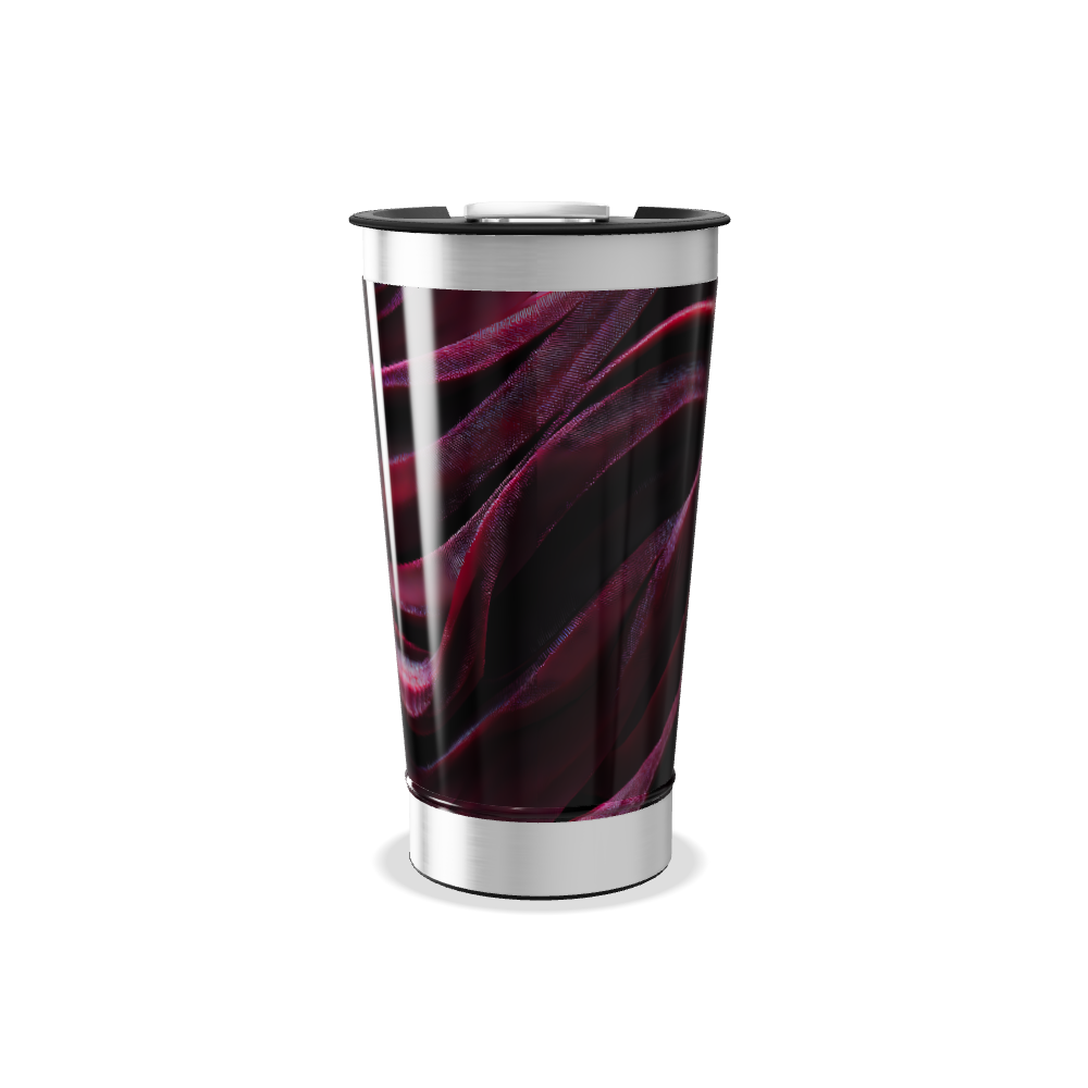 Copo Térmico - Preto com Linhas Vermelhas