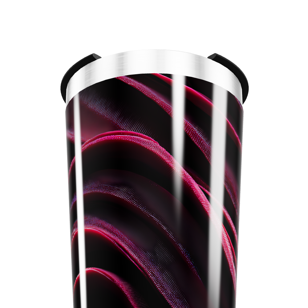 Copo Térmico - Preto com Linhas Vermelhas