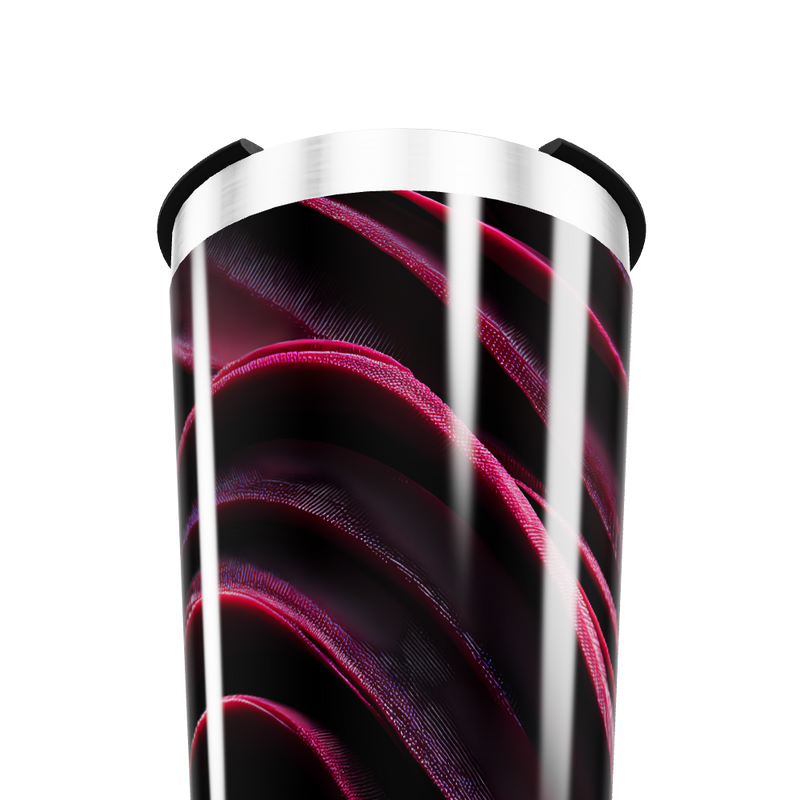 Copo Térmico - Preto com Linhas Vermelhas