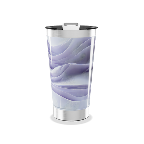 Copo Térmico - Estampa Ondas Roxas