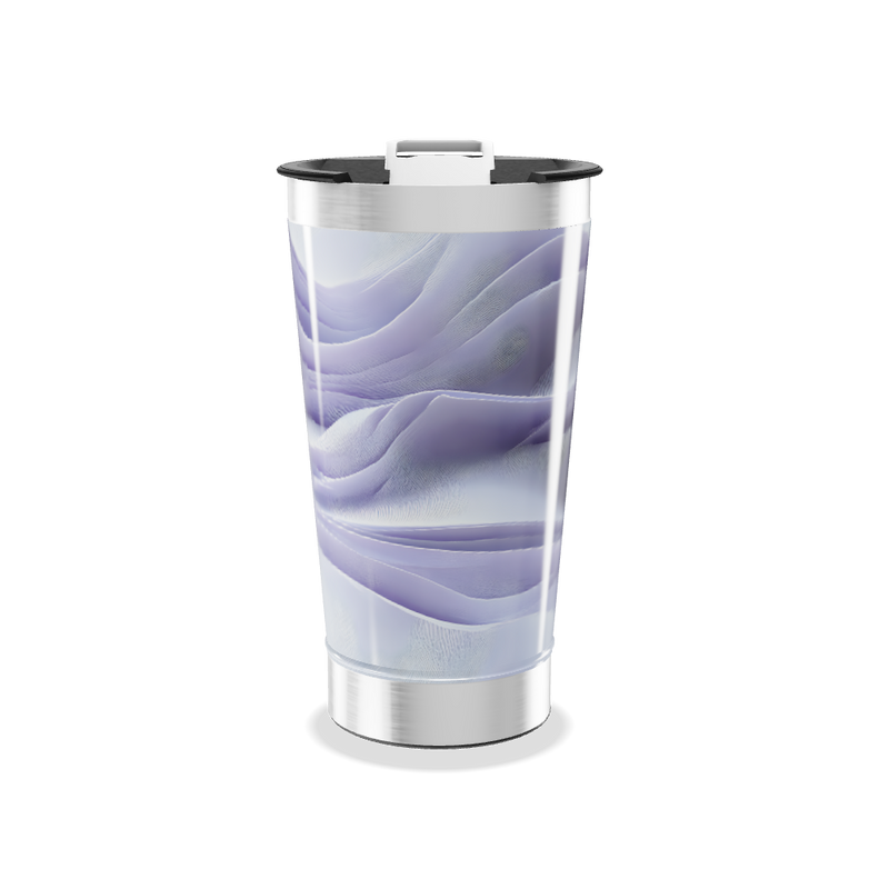 Copo Térmico - Estampa Ondas Roxas