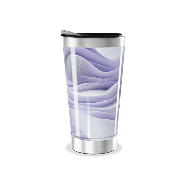 Copo Térmico - Estampa Ondas Roxas