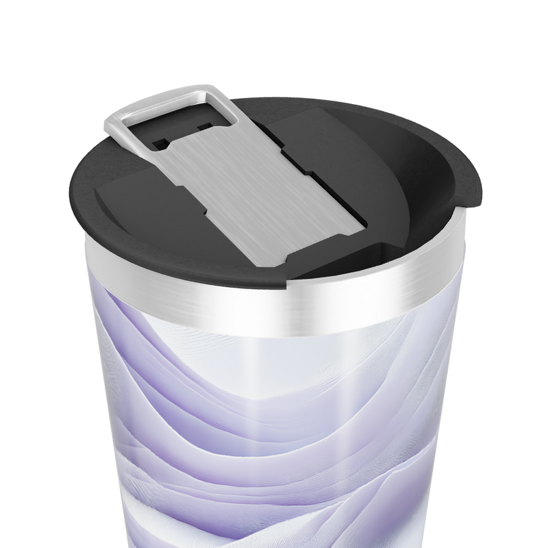 Copo Térmico - Estampa Ondas Roxas