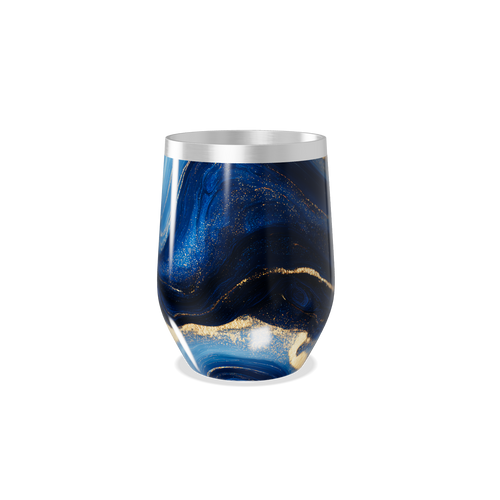 Copo Térmico Slim - Azul Mármore Aço Inox