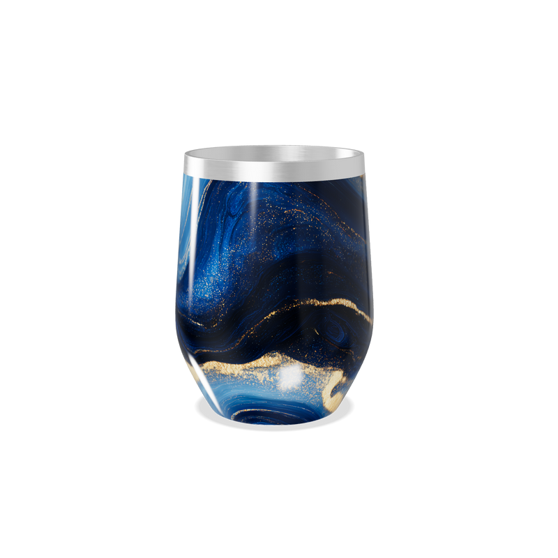 Copo Térmico Slim - Azul Mármore Aço Inox