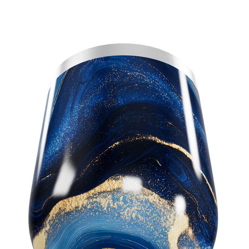 Copo Térmico Slim - Azul Mármore Aço Inox