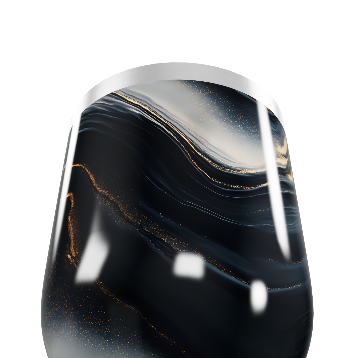 Copo Térmico Slim - Preto Marmorizado Inox