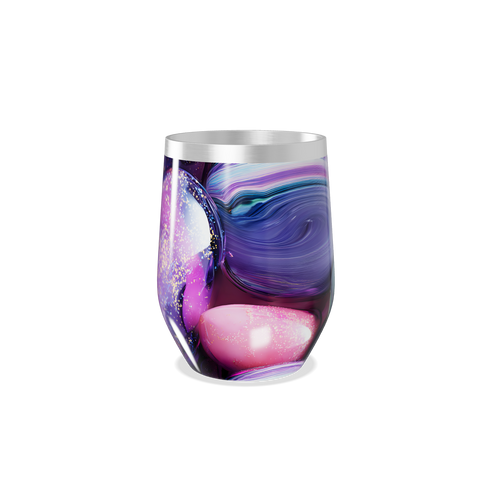 Copo Térmico Slim - Arte Abstrata Roxa