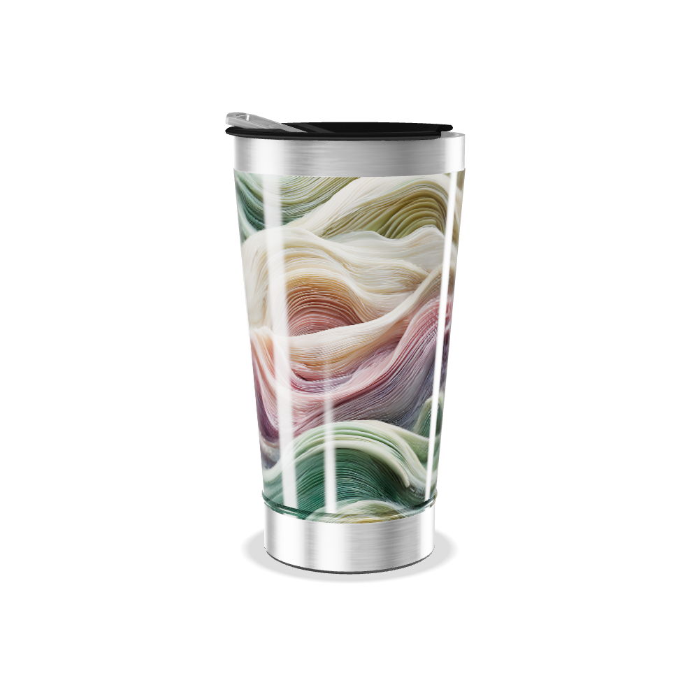 Copo Térmico - Estampa Ondas Coloridas