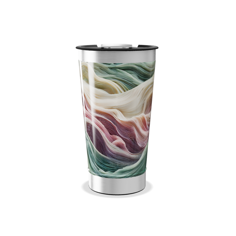 Copo Térmico - Estampa Ondas Coloridas