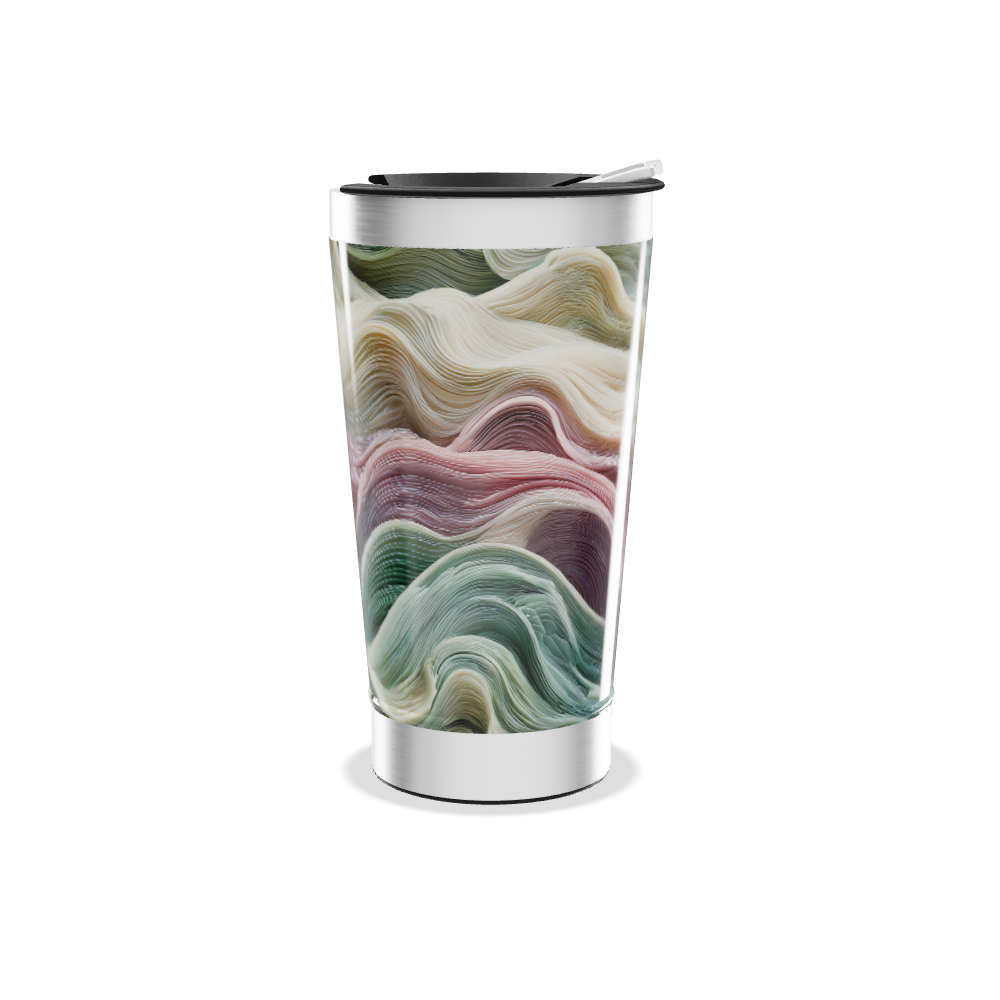 Copo Térmico - Estampa Ondas Coloridas