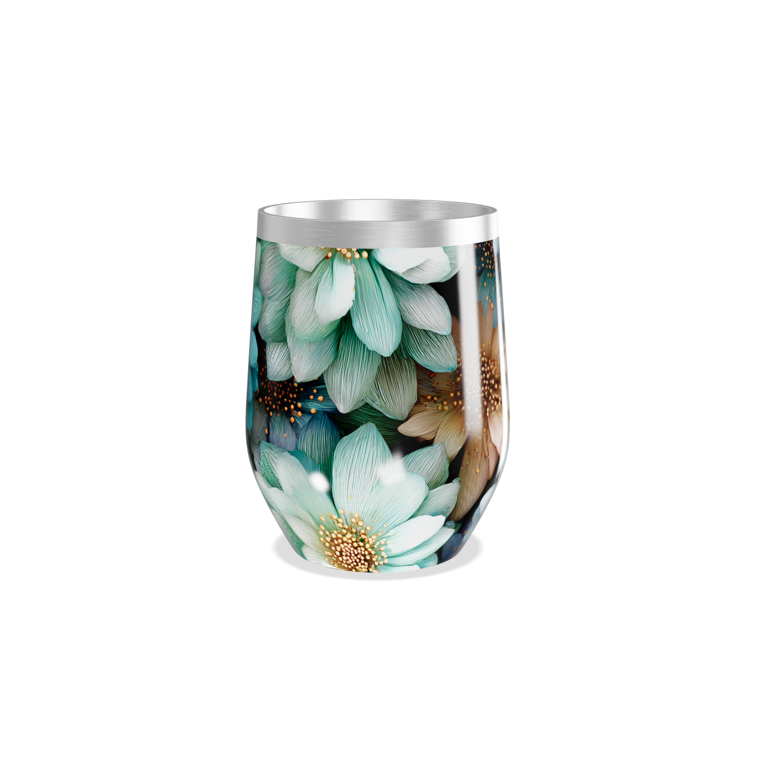 Copo Térmico Slim - Floral Colorido Inox