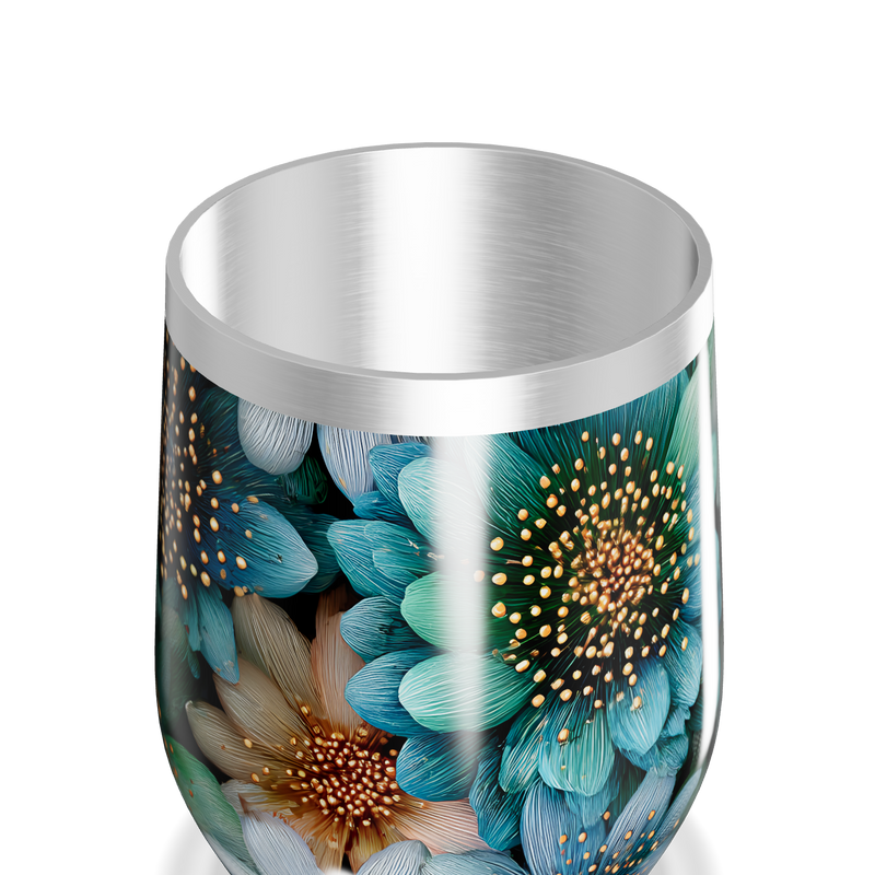 Copo Térmico Slim - Floral Colorido Inox