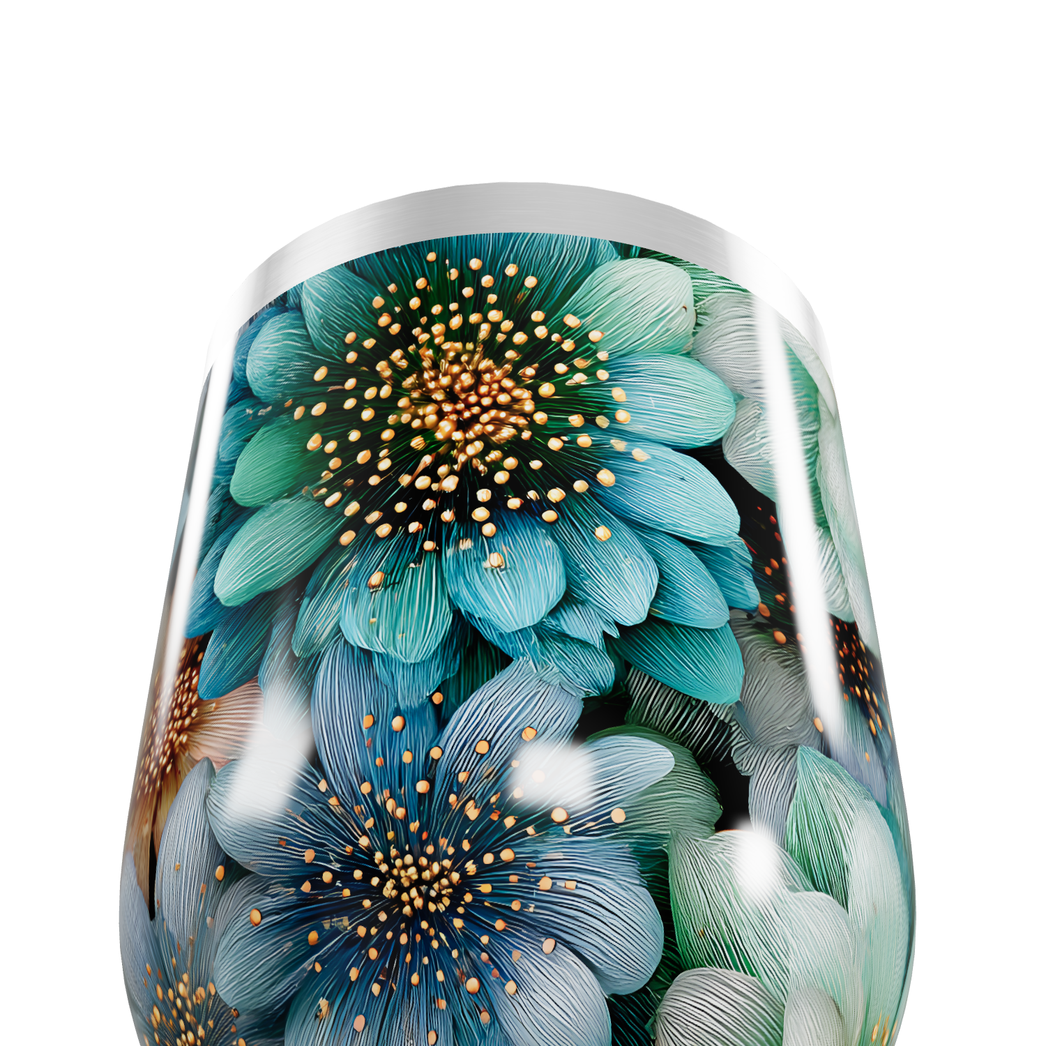 Copo Térmico Slim - Floral Colorido Inox