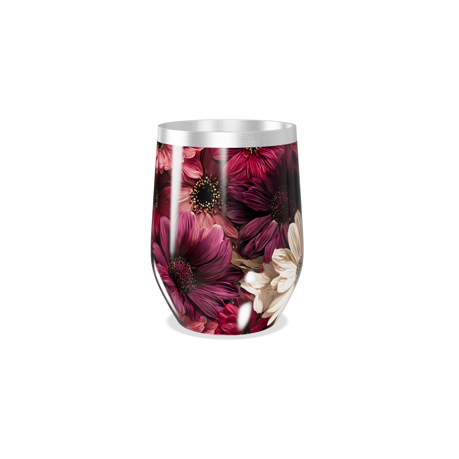 Copo Térmico Slim - Floral em Aço Inox