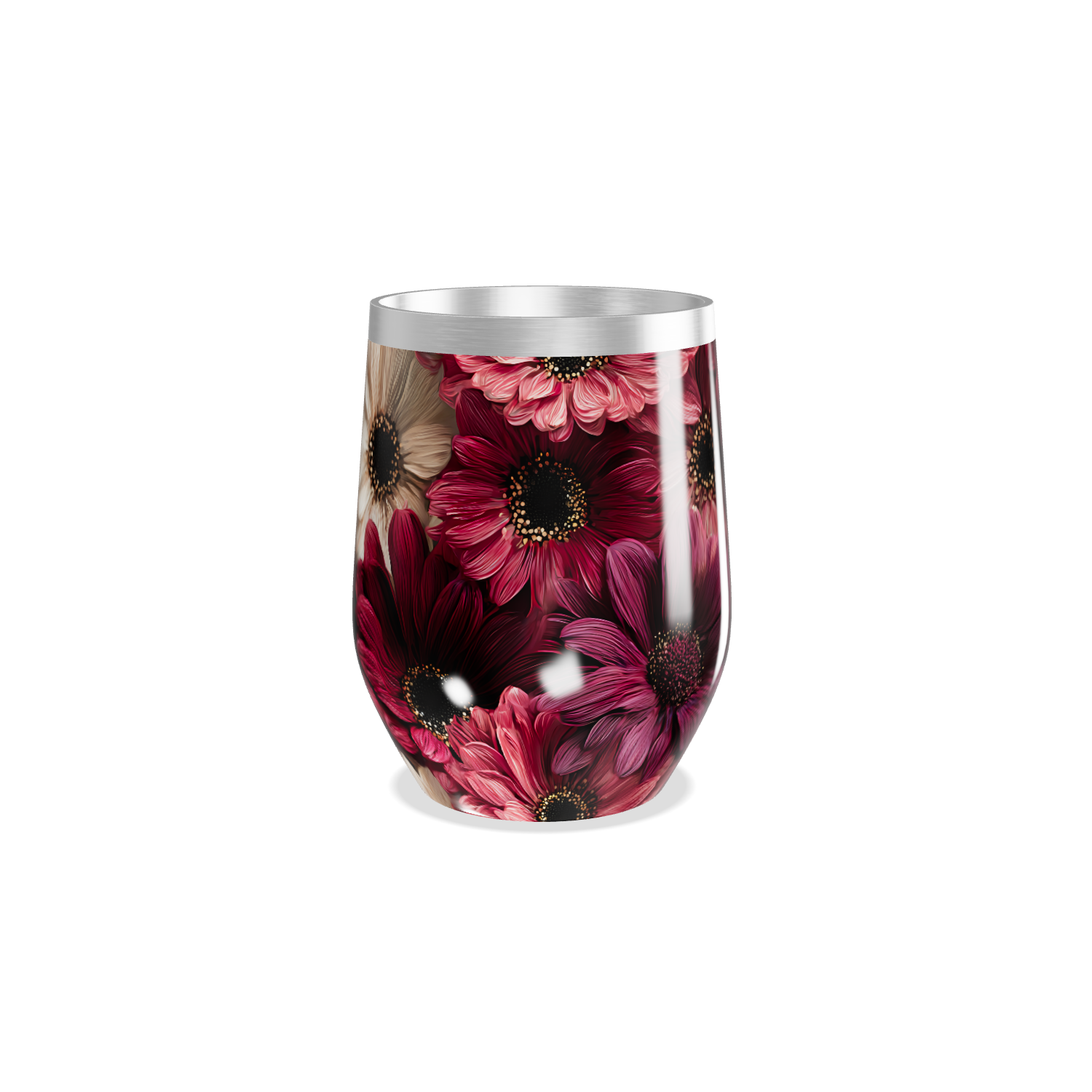 Copo Térmico Slim - Floral em Aço Inox