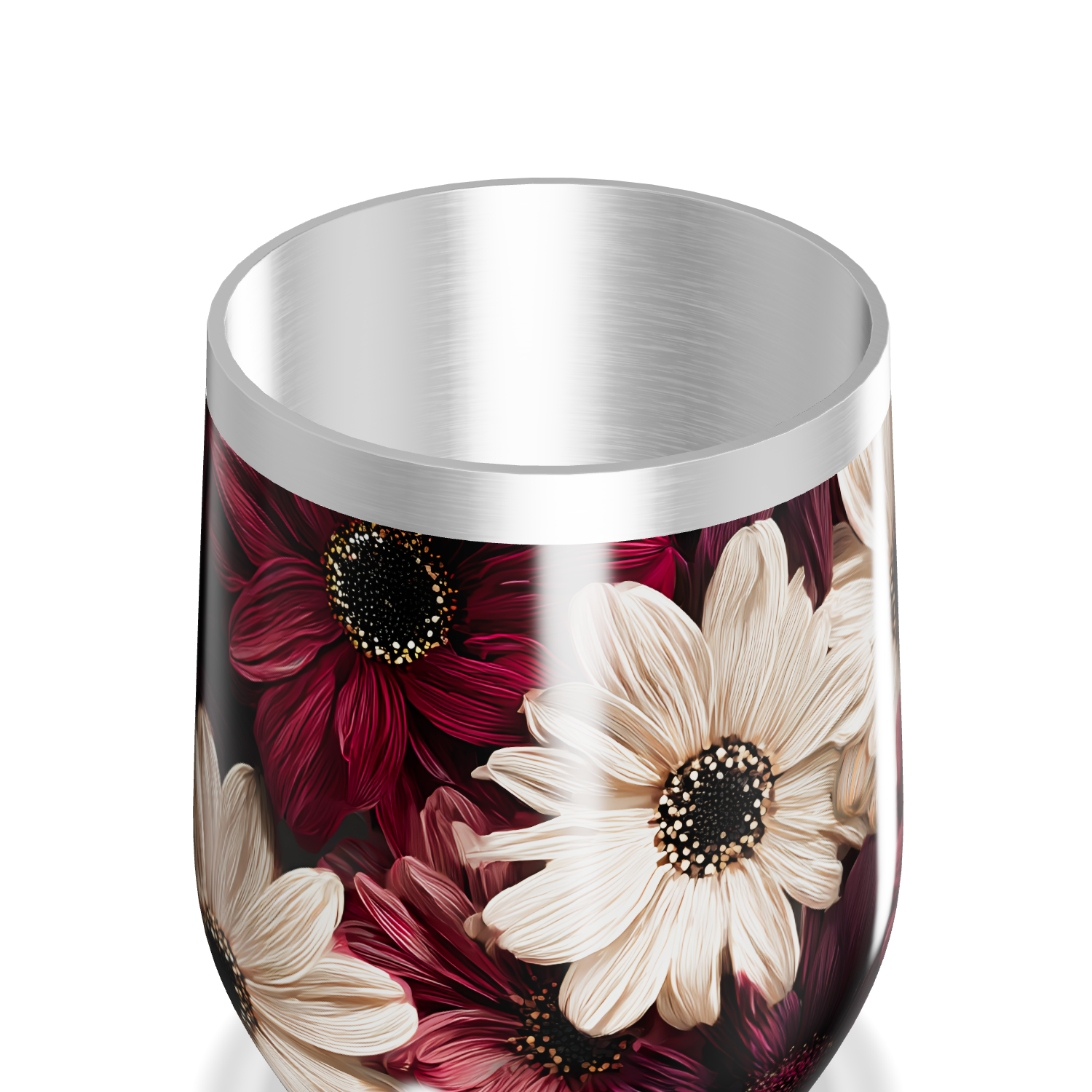 Copo Térmico Slim - Floral em Aço Inox