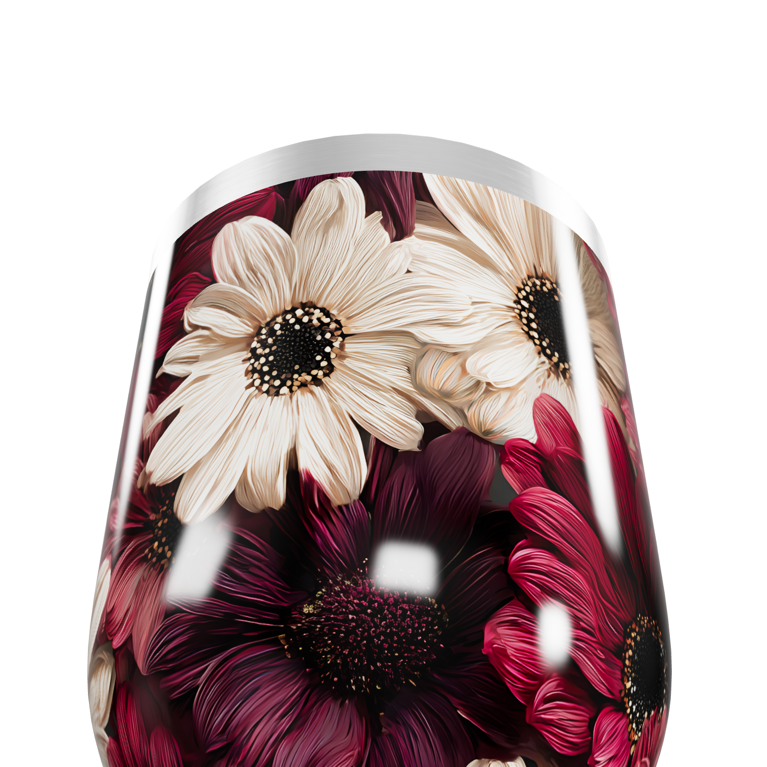 Copo Térmico Slim - Floral em Aço Inox