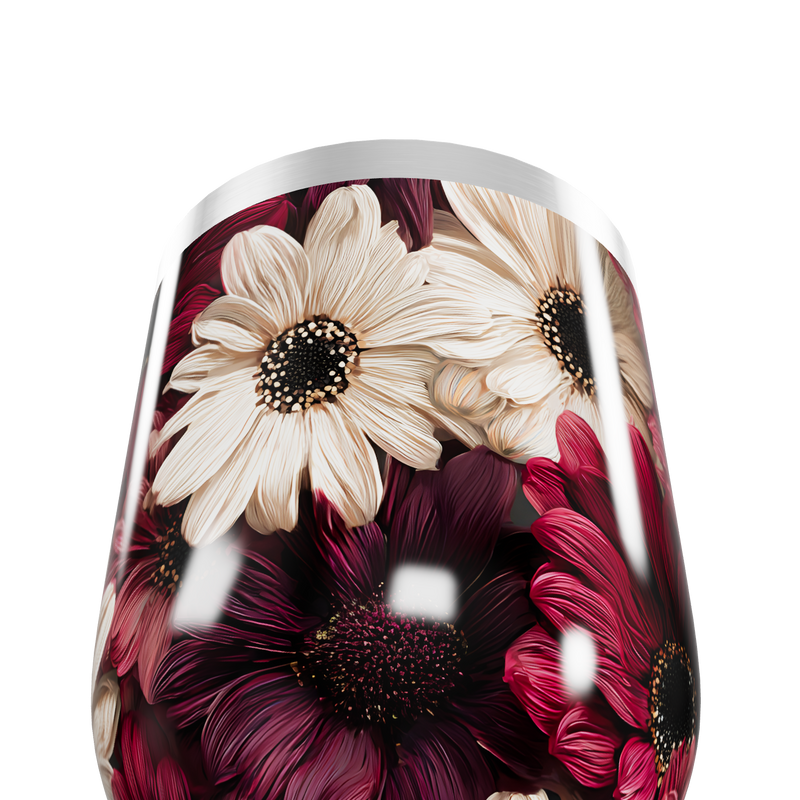 Copo Térmico Slim - Floral em Aço Inox