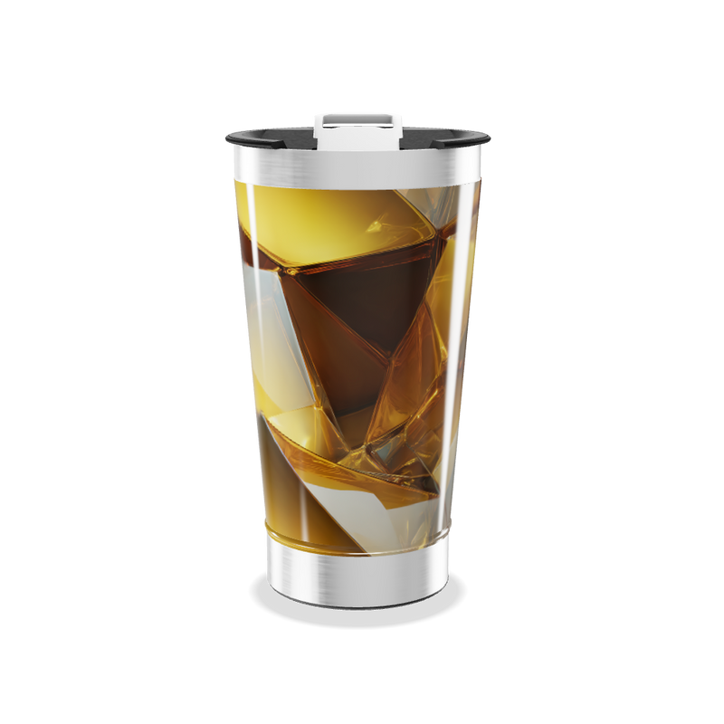 Copo Térmico - Design Cristal Ámbar