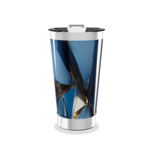 Copo Térmico - Azul Geométrico Inox