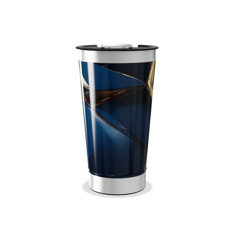 Copo Térmico - Azul Geométrico Inox